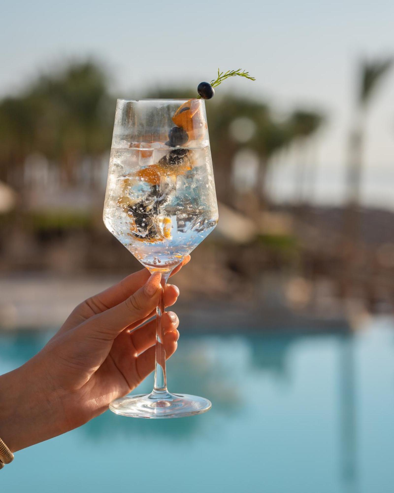The Makadi Spa Hotel - Couples Only 18 Years Plus Hurgada Dış mekan fotoğraf A glass of sparkling wine